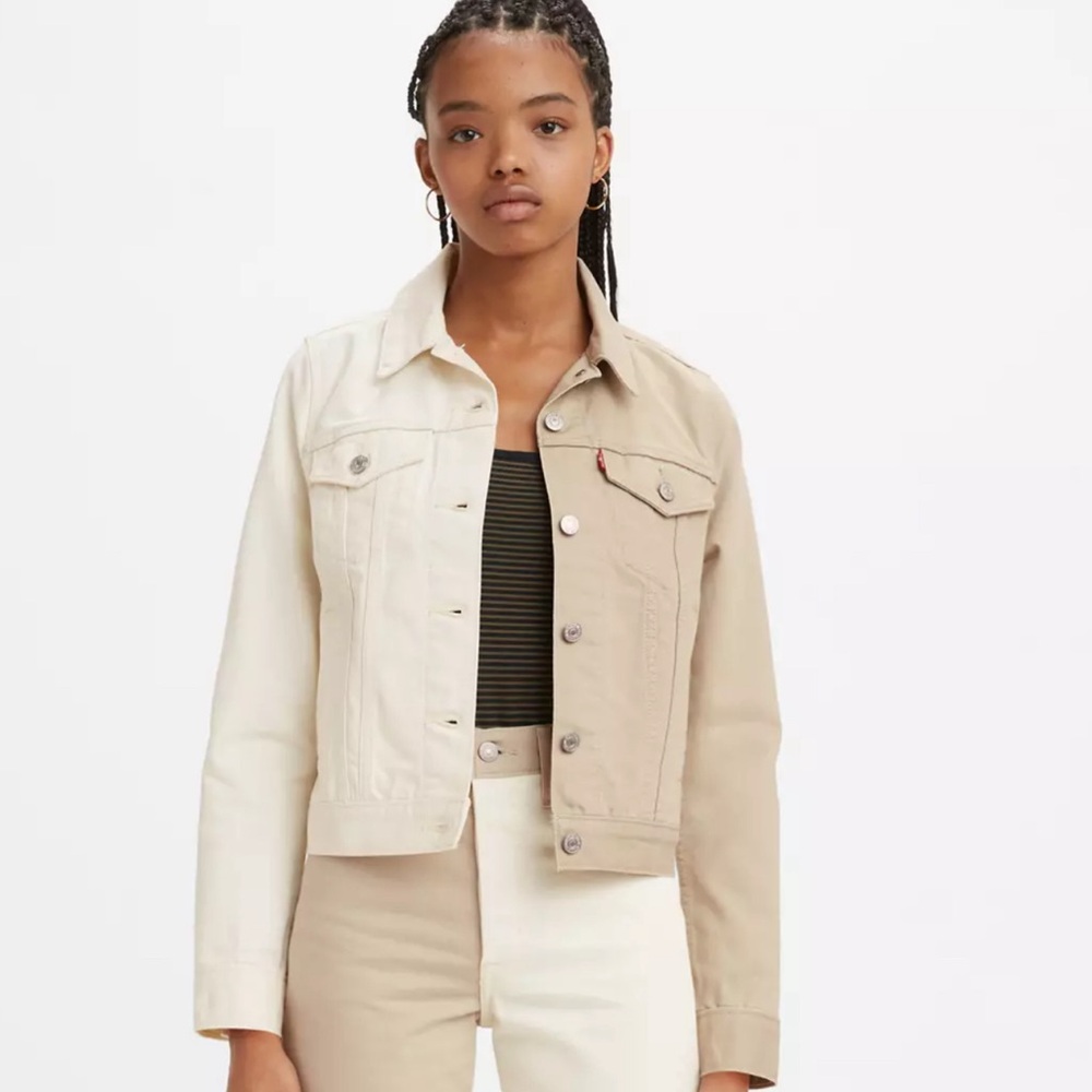Women’s Levi ‘Original Trucker Spliced Mixed Signals’ Denim Jacket